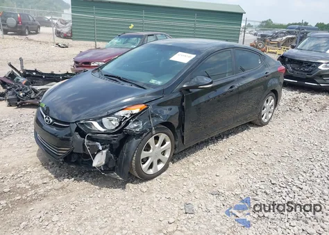 2013 Hyundai Elantra Limited from USA, damaged, VIN 5NPDH4AEXDH165770